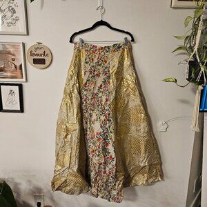 Chennur Silk Hand Painted Lehenga Blouse Set With Dupatta